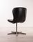 Vintage Black Leather Swivel Chair, 1980s, Image 3