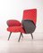Roter Vintage Sessel, 1970er 2