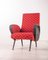 Roter Vintage Sessel, 1970er 1