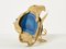 Brass Blue Agate Stone Lamp by Isabelle and Richard Faure, 1970s 4