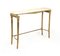 Gilt Metal and White Marble Console Table 1