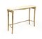 Gilt Metal and White Marble Console Table, Image 1