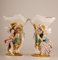 19th Century French Hand Crafted and Hand Painted Porcelain Belle Epoque Vases, Set of 2 1