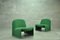 Grüne Alky Stühle von Giancarlo Piretti für Castelli, 1970er, 2er Set 1