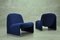 Blue Alky Chairs by Giancarlo Piretti for Castelli, 1970s, Set of 2 3