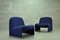 Blaue Alky Stühle von Giancarlo Piretti für Castelli, 1970er, 2er Set 1