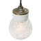 Lampes à Suspension Industrielles Vintage en Porcelaine Blanche et Laiton 4