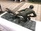 Escultura Art Déco de bronce con pedestal de mármol, años 30, Imagen 7