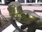 Escultura Art Déco de bronce con pedestal de mármol, años 30, Imagen 2