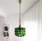Large Mid-Century Green Bubble Glass Hanging Lamp by Helena Tynell, 1960s 4