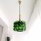 Large Mid-Century Green Bubble Glass Hanging Lamp by Helena Tynell, 1960s 6