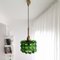 Large Mid-Century Green Bubble Glass Hanging Lamp by Helena Tynell, 1960s 3