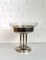 Centrotavola Art Deco in metallo cromato e vetro, Belgio, Immagine 1