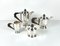 Art Déco French Silver-Plated Coffee Set from Daguzé, Set of 4 1