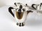 Art Déco French Silver-Plated Coffee Set from Daguzé, Set of 4 6