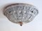 Large Mid-Century Modern German Crystal Glass Flush Mount or Sconce, 1950s 5
