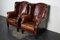 Club chair vintage in pelle color cognac, Paesi Bassi, set di 2, Immagine 3