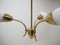 Mid-Century Brass and Glass Chandelier, Czechoslovakia, 1960s, Image 4