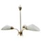 Mid-Century Brass and Glass Chandelier, Czechoslovakia, 1960s, Image 1