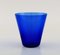 Blue Mouth Blown Art Glass Water Glasses by Monica Bratt for Reijmyre, Set of 11 5