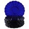 Blaue mundgeblasene Kunstglas Teller von Monica Bratt für Reijmyre, 10er Set 1