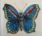 Plaque Murale en Céramique Vernie avec Papillon par Lisa Larson pour Gustavsberg 2