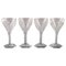 Belgian Crystal Glass Legagneux Glasses from Val St. Lambert, Set of 4 1