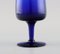 Blue Mouth-Blown Art Glass by Monica Bratt for Reijmyre, Set of 5 7