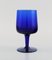 Vasos de vidrio soplado a boca azul de Monica Bratt para Reijmyre. Juego de 5, Imagen 5