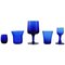 Blaues mundgeblasenes Kunstglas von Monica Bratt für Reijmyre, 5er Set 1