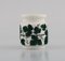 Green Ivy Vine Leaf Egg Cups and Two German Toothpick Holders from Meissen, Set of 4 5