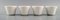 Fundas para macetas de porcelana de Wilhelm Kåge para Gustavsberg, años 60. Juego de 4, Imagen 2