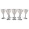 Belgian Crystal Glass White Wine Glasses by Legagneux for Val St. Lambert, Set of 8 1