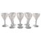 Belgian Crystal Glass White Wine Glasses by Legagneux for Val St. Lambert, Set of 8, Image 1