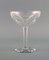 Belgian Crystal Glass Champagne Bowls by Legagneux for Val St. Lambert, Set of 7 3