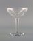 Belgian Crystal Glass Champagne Bowls by Legagneux for Val St. Lambert, Set of 7, Image 3