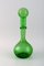 Decanter da vino in vetro soffiato verde e quattro bicchieri di Biot, Francia, set di 6, Immagine 2