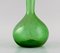French Green Mouth-Blown Art Glass Wine Decanters and Four Glasses from Biot, Set of 6 4