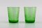 French Green Art Glass Decanters Six Glasses and Two Small Jugs from Biot, Set of 10, Image 6