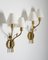 Mid-Century Scandinavian Wall Lamps in Brass, Set of 2 3