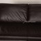 Dark Brown Leather Two-Seater Rossini Couch from Koinor 7