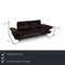 Dark Brown Leather Two-Seater Rossini Couch from Koinor 2