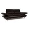Dark Brown Leather Two-Seater Rossini Couch from Koinor 11