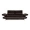 Dark Brown Leather Two-Seater Rossini Couch from Koinor 1