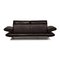 Dark Brown Leather Two-Seater Rossini Couch from Koinor 13