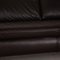 Dark Brown Leather Two-Seater Rossini Couch from Koinor 5