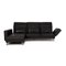 Black Leather Moule Corner Sofa from Brühl & Sippold 1