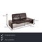 Brown Leather Two Seater Fellini Couch from Koinor 2