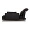 Chaise Longue Moule en Cuir Noir de Brühl & Sippold 10