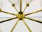 Mid-Century 8-Arm Brass and Opaline Glass Chandelier, 1960s 9